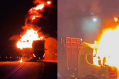 ônibus incendiado após morte de criança em eunápolis