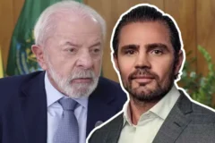 arte feita com foto de lula e daniel vorcaro