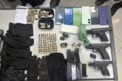 armas e munições apreendidas em Castro Alves