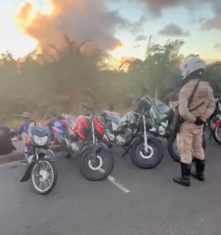 motos apreendidas em salvador por participar de evento clandestino de grau