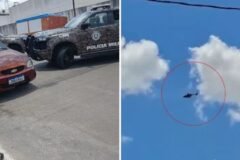 carro do bope e helicóptero da pm