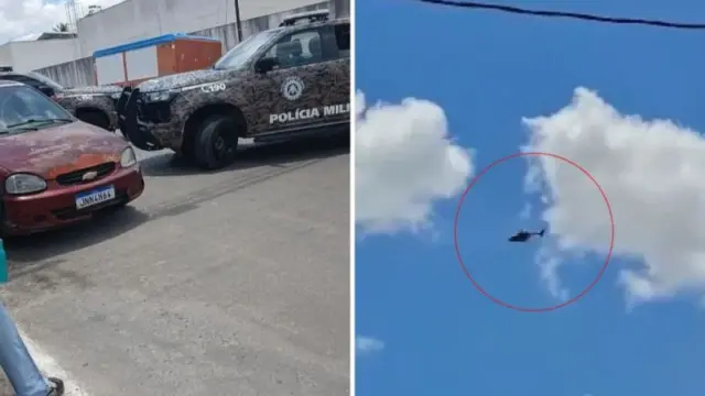 carro do bope e helicóptero da pm