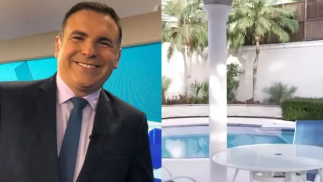 Apresentador Reinaldo Gottino em registro de sua rotina