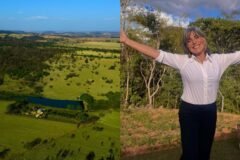 Gloria Pires e Orlando Morais na antiga fazenda da família em Goiás.