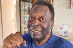 Pelé, ex-jogador de futebol, em registro pessoal.