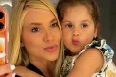 Virginia Fonseca e a filha Maria Flor em evento